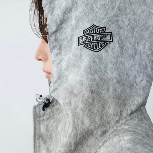 [새제품/L] 할리데이비슨 윈드브레이커 자켓 - 라이트 그레이