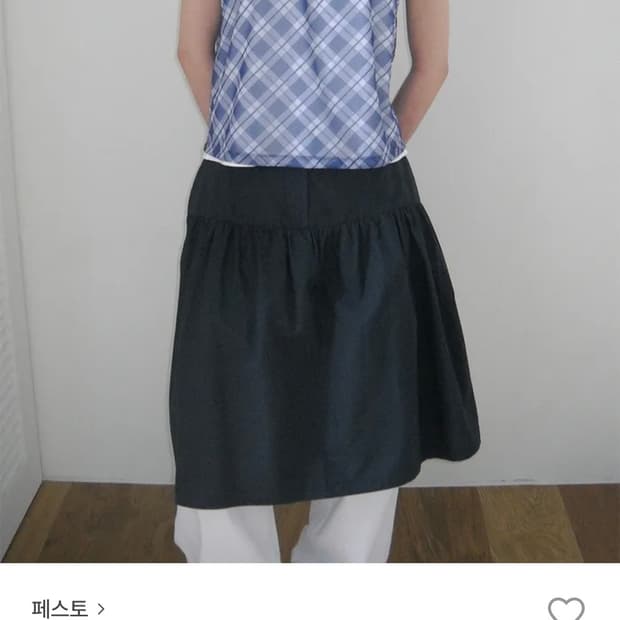페스토 코튼 셔링 스커트
