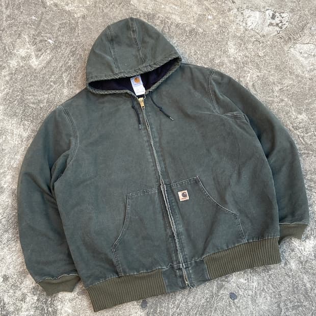 칼하트 J130 모스그린 액티브 자켓