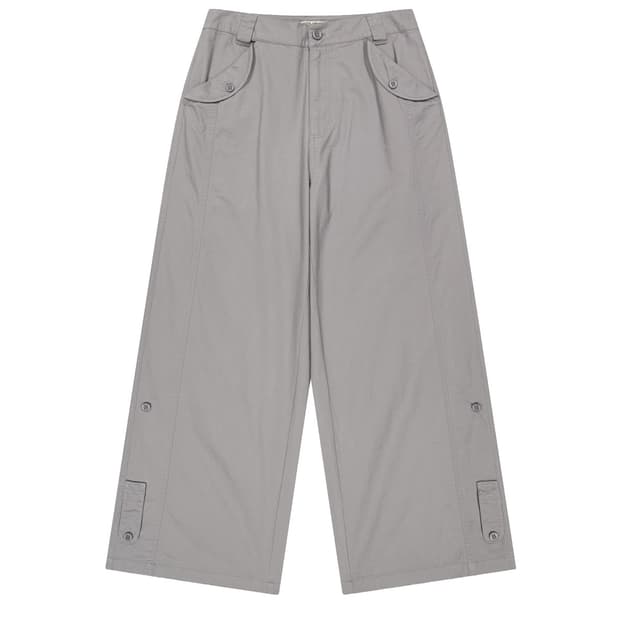 1 2 코이세이오 워시드 버튼 탭 팬츠 그레이 미개봉 판매