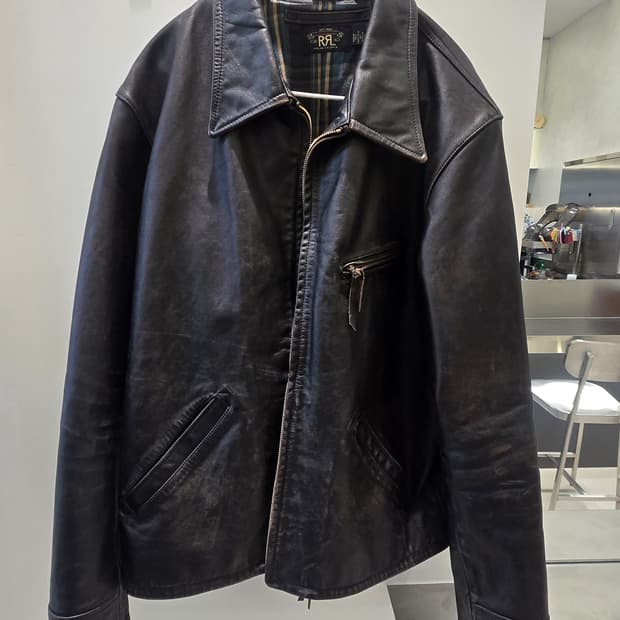 rrl 뉴스보이 레더자켓  