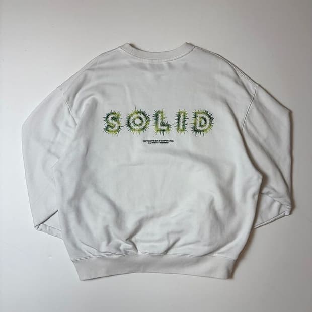 솔리드옴므 25ss 백 로고 오버 맨투맨 PN9270