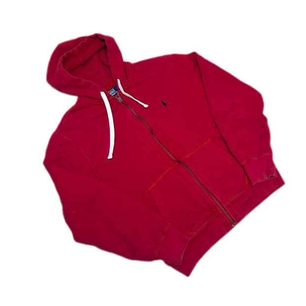 폴로 랄프로렌 레드 후드집업