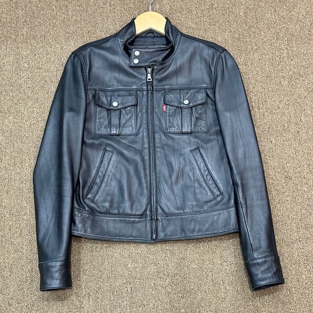 리바이스 블랙 레더자켓