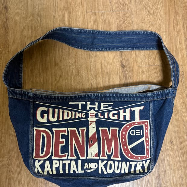 (OS)캐피탈 13온즈 데님 뉴스페이퍼 백 구이디 라이트 프로세싱