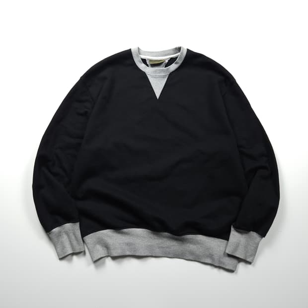 유니폼브릿지 투톤 디테일 크루넥 스웻 셔츠(XL) 