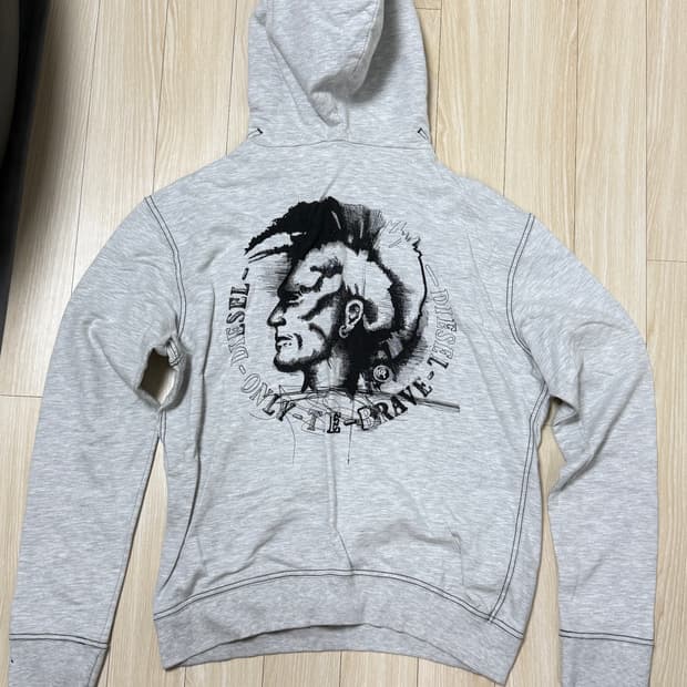 디젤 프린팅 후드티 L