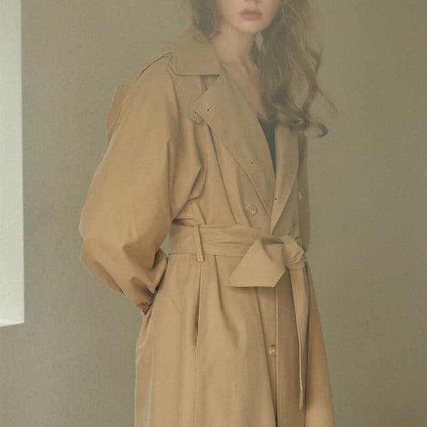 Akro 아크로 셔링 슬리브 후드 트렌치코트