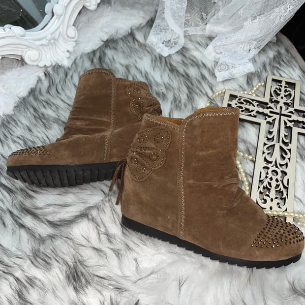 빈티지 페어리무드 웨지힐부츠