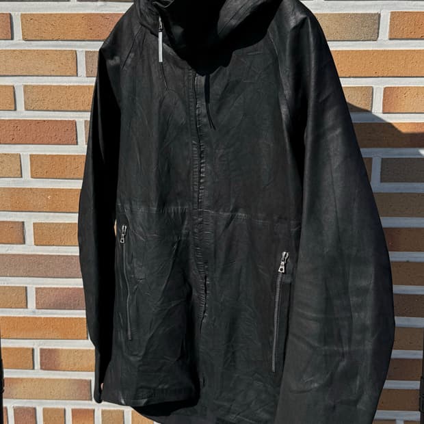 Isaac Sellam cow-leather hoodie jacket