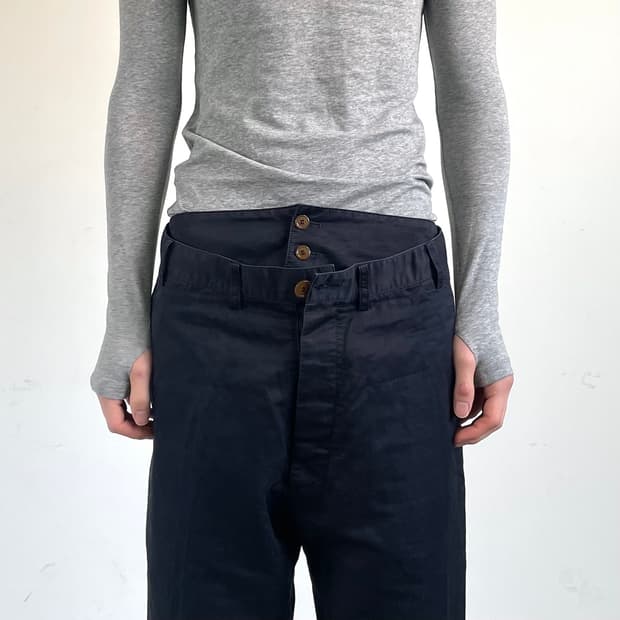 비비안웨스트우드 더블 웨이스트 팬츠