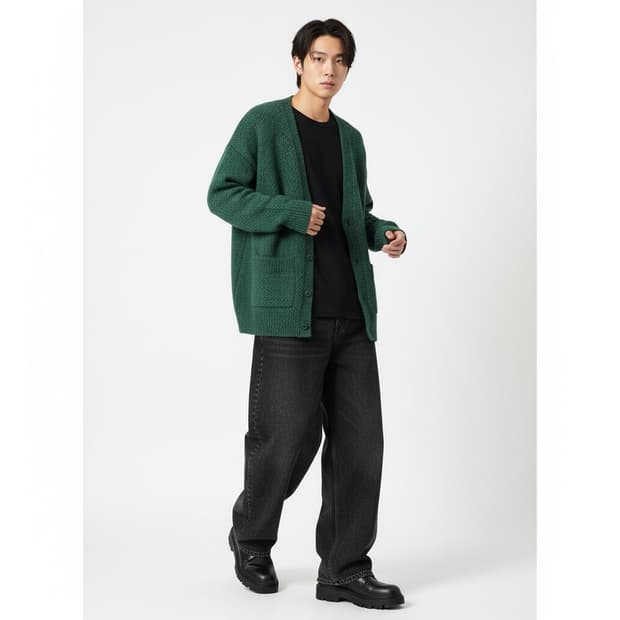 코스 COS 남성 니트 오버핏 울 가디건