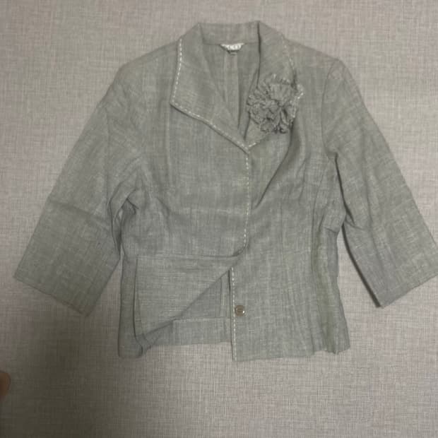 일본빈티지 Scot 달천깔페어리 바선생 플라워코사지 할메카지자켓 그레이