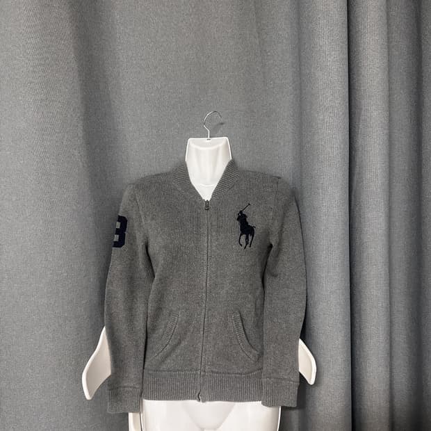폴로 랄프로렌 차콜 니트집업