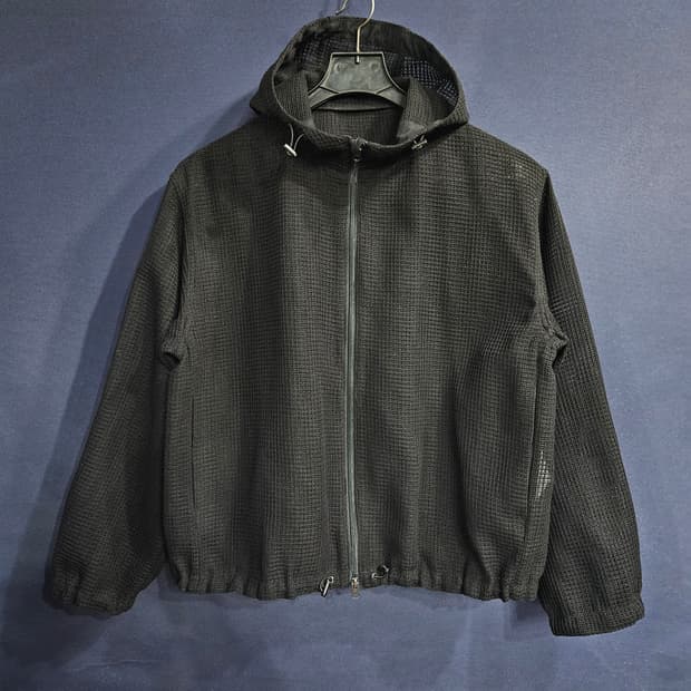 쿠어 블랙 남성 세미오버핏 95~100 망사자켓 