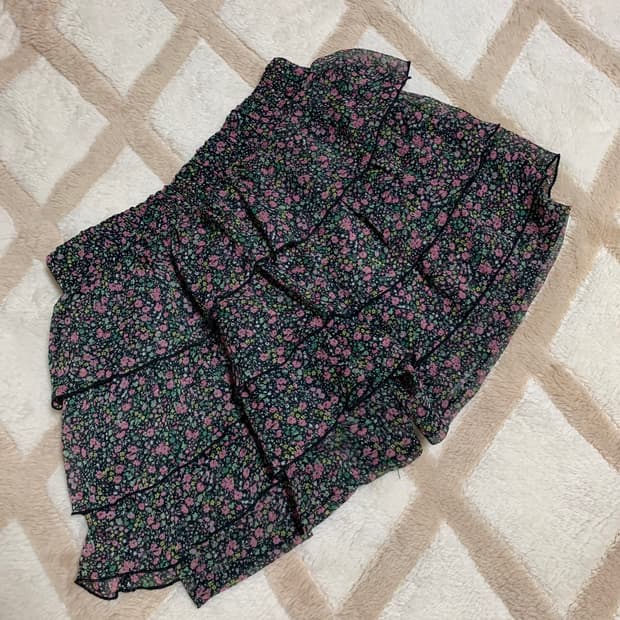 플라워 캉캉팬츠 갸루