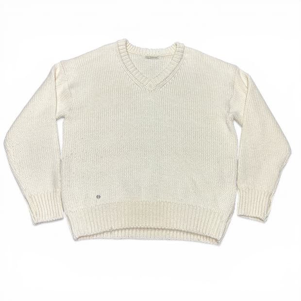 FREE 위메농 OUI MAIS NON 아이보리 로웰 알파카 브이넥 니트