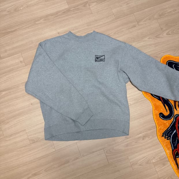 [M] 나이키 x 스투시 NRG 플리스 크루넥 다크 그레이 헤더