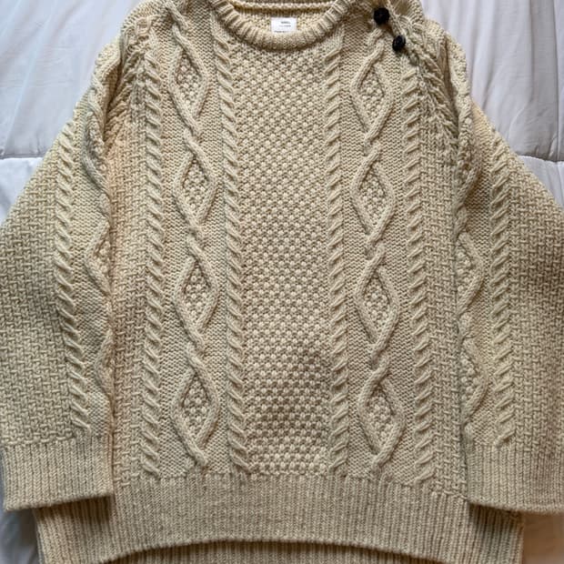 [2] 비즈빔 볼라드 케이블 니트 아이보리