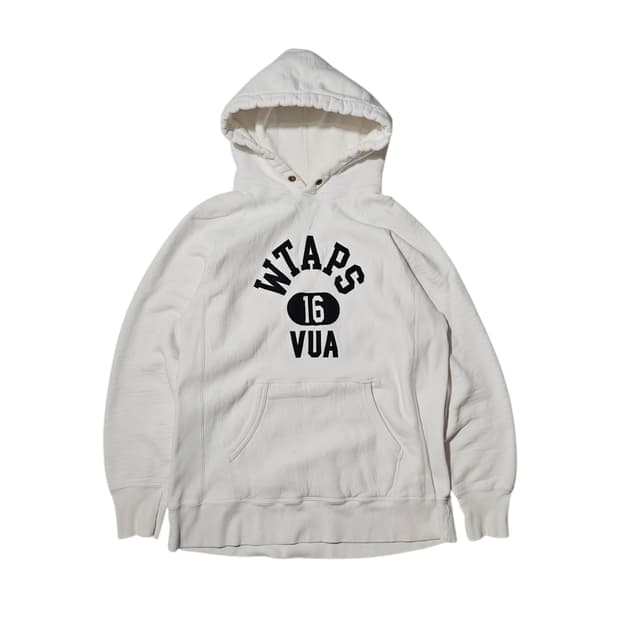 더블탭스 16SS 디자인 후드 후드티 화이트 L