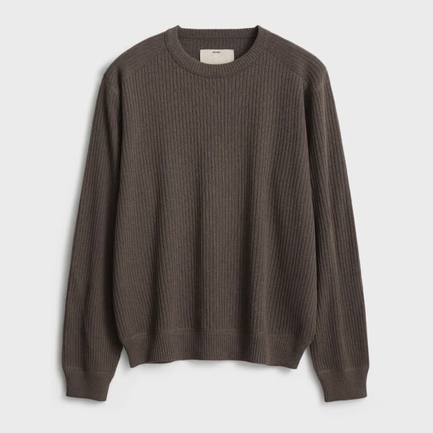 포터리 코튼 실크 크루넥 니트 3 모카 브라운