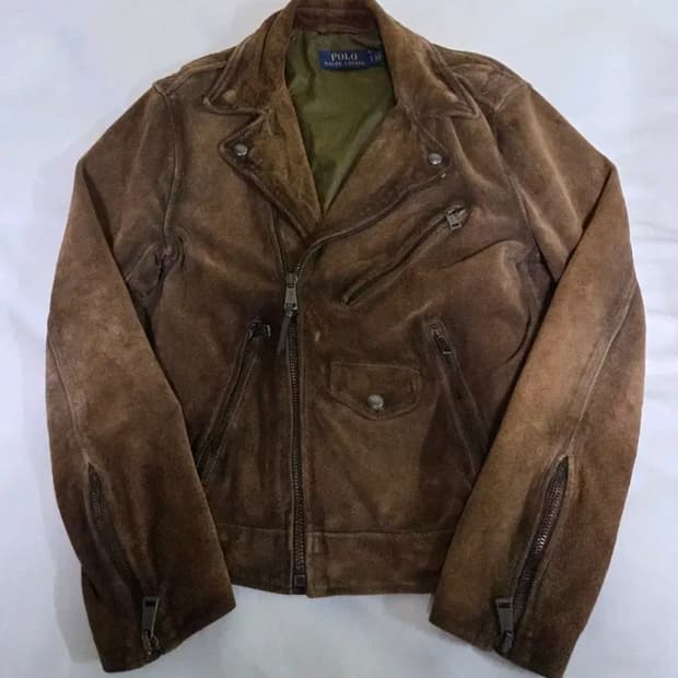 폴로 랄프로렌 스웨이드 더블라이더 자켓