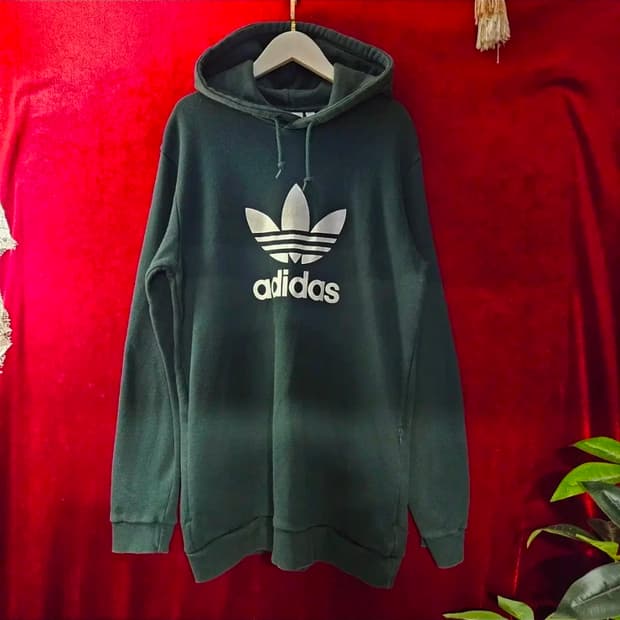 아디다스 오리지널 트레포일 빅로고 후드티셔츠 L size