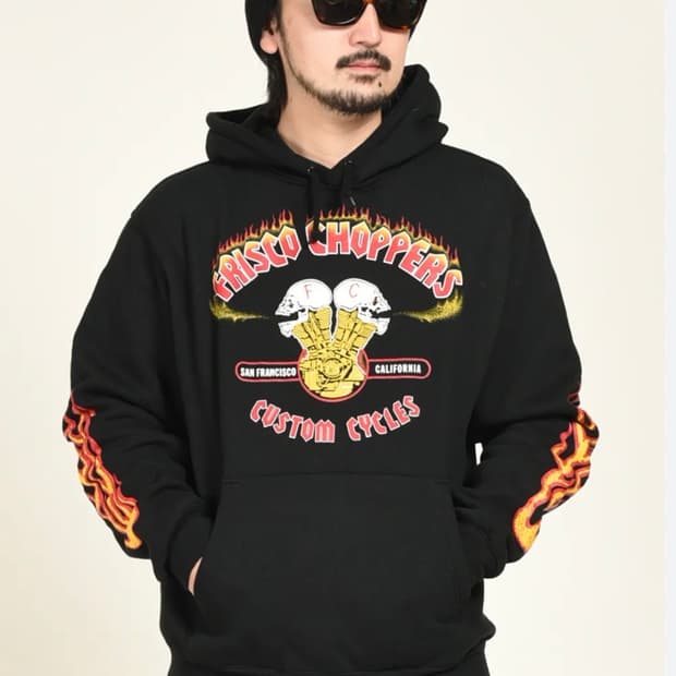 빈티지 프리스코 차퍼스 FRISCO CHOPPERS 로고 후디 S