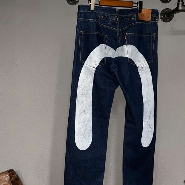 에비수 재팬 빅로고 데님