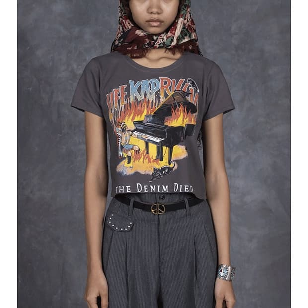 KAPITAL 캐피탈 20/-천연지 크롭트 T