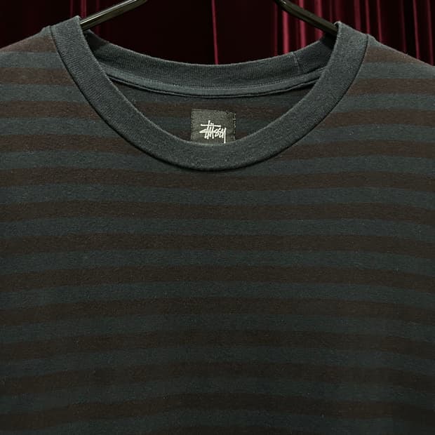 STUSSY stripe T-shirt