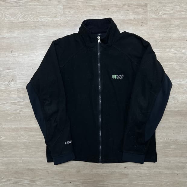 코오롱 스포츠 윈드스토퍼 후리스 플리스 자켓 [블랙] M/95