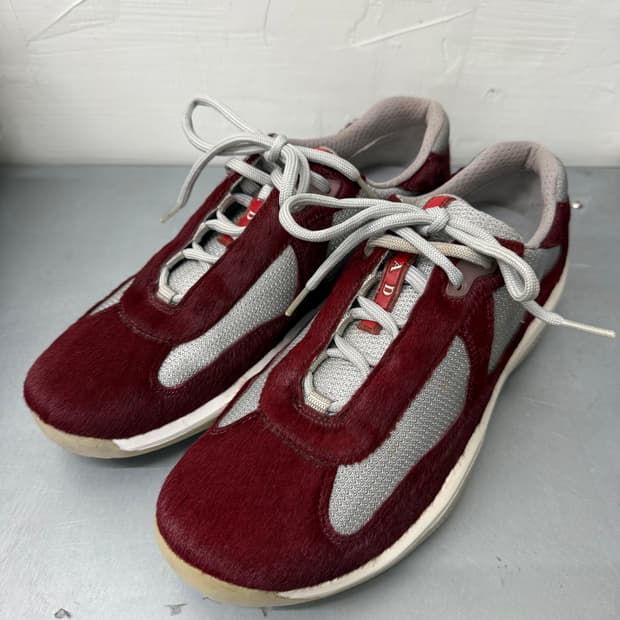 프라다 아메리카 컵 버건디 pony hair 송치 6