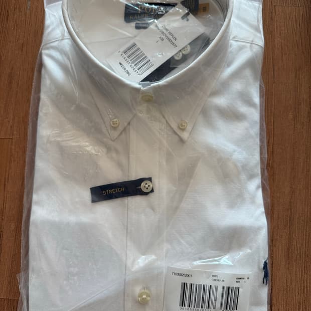 랄프로렌 화이트셔츠 L사이즈