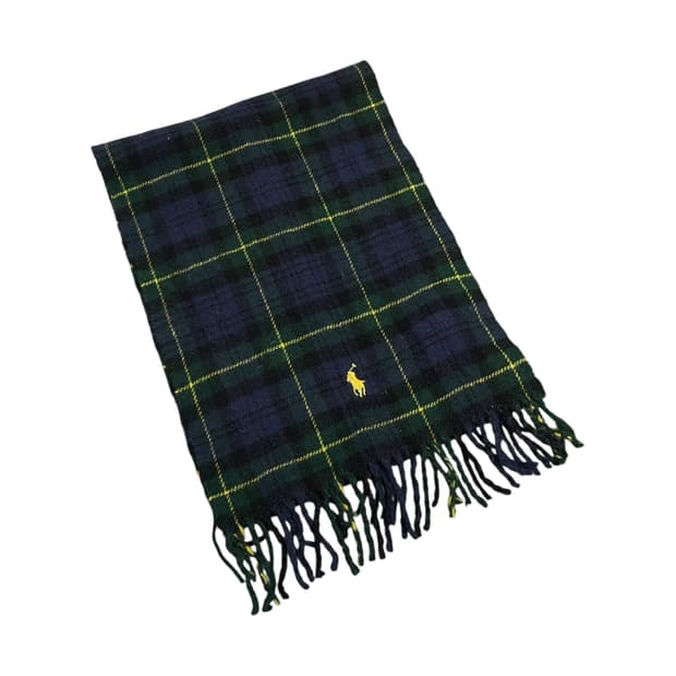 폴로 랄프로렌 블랙워치 타탄체크 버진울 목도리
