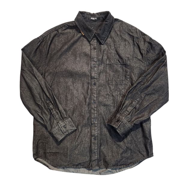 DRAW FIT 드로우핏 워싱 데님 셔츠 (M)