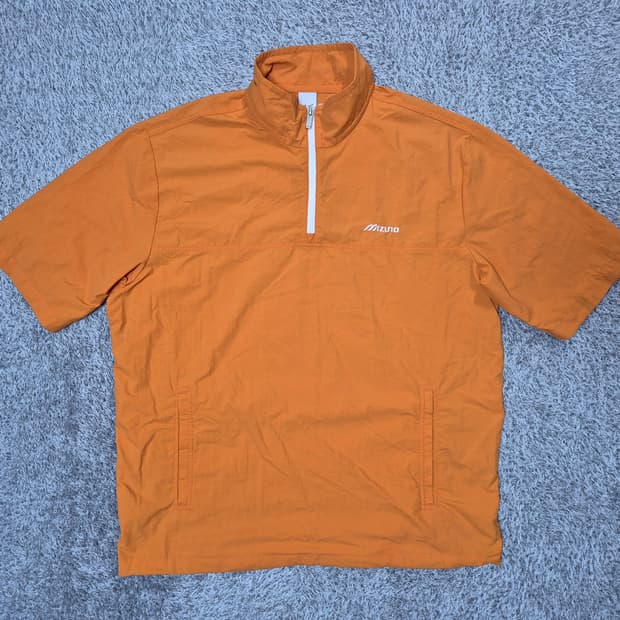 미즈노 남성 나일론 우븐 반팔 아노락 L