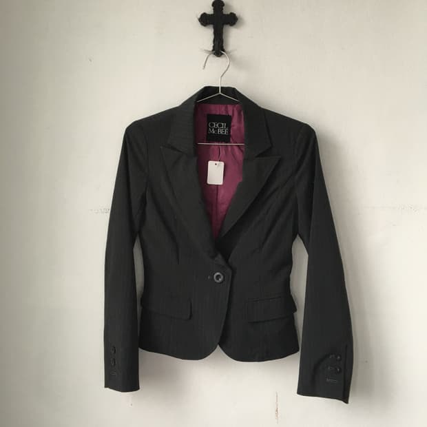Cecil Mcbee stripe pattern jacket set up
