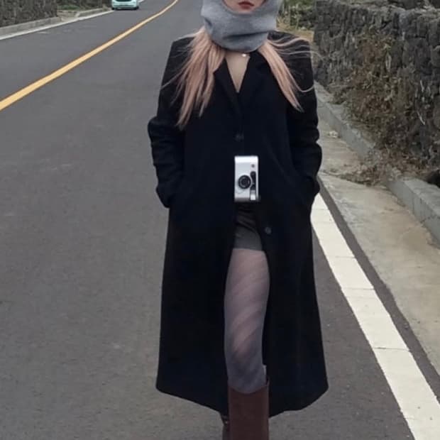 류영하 자체제작 울 롱코트 