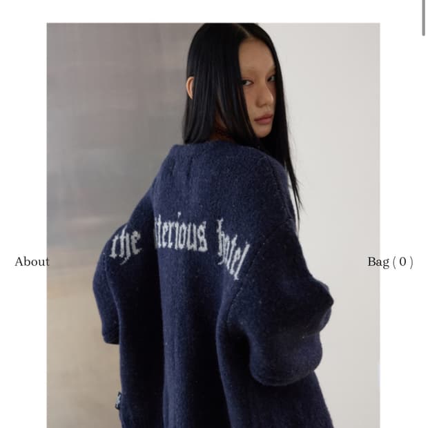 미스테리어스호텔 가디건 네이비