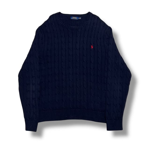 Polo Ralph Lauren 남성 네이비 케이블 니트