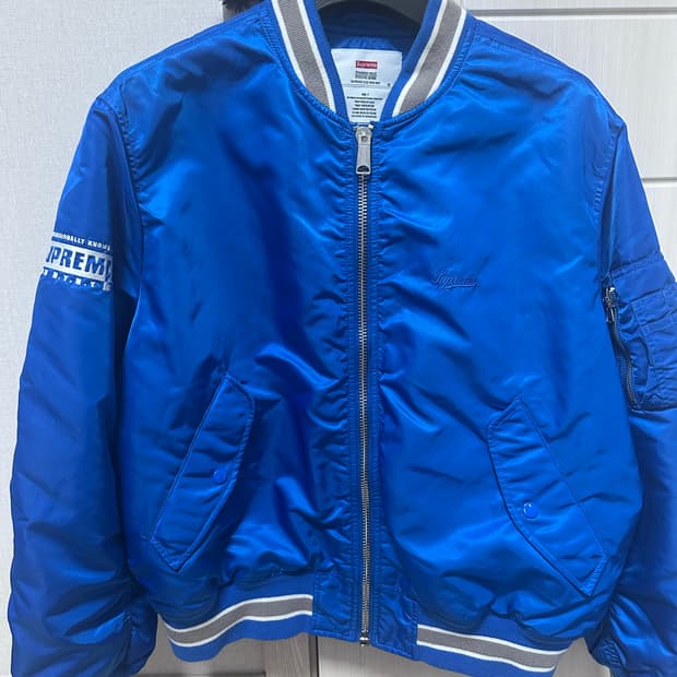 슈프림 세컨드 투 논 MA-1 자켓 블루 - 22SS