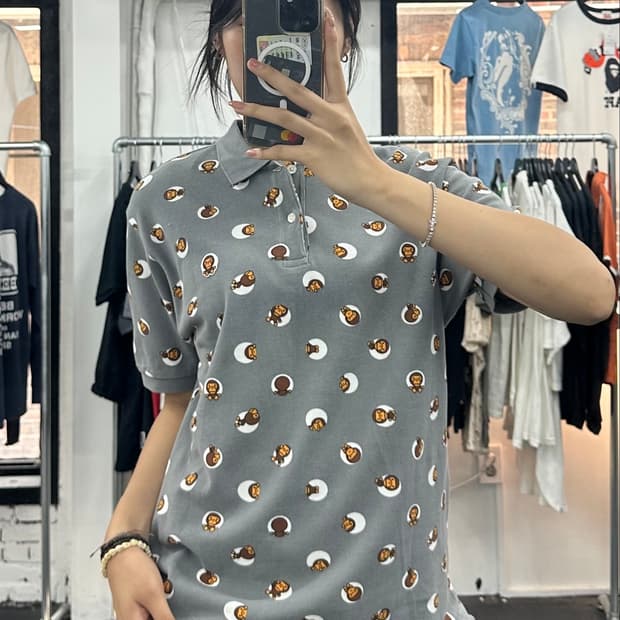 베이프 마일로 패턴 PK 티셔츠