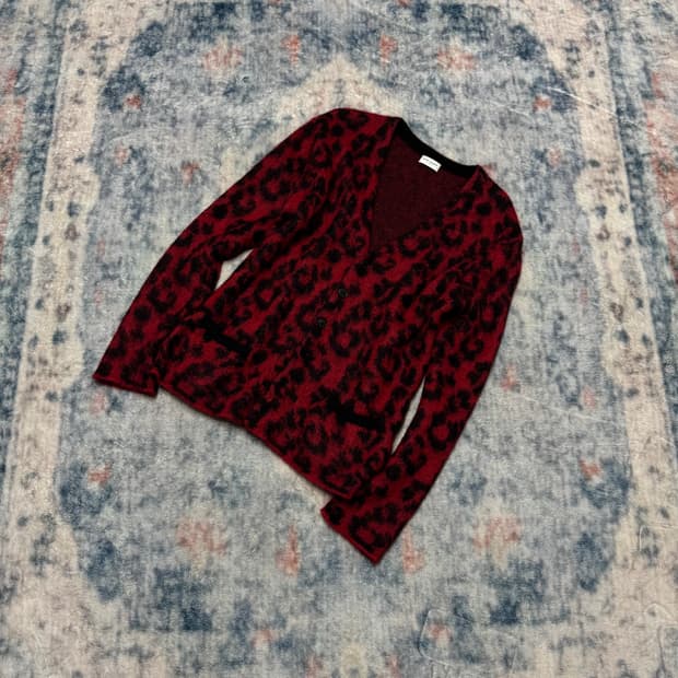 Saint laurent 13fw blood leopard cardiga