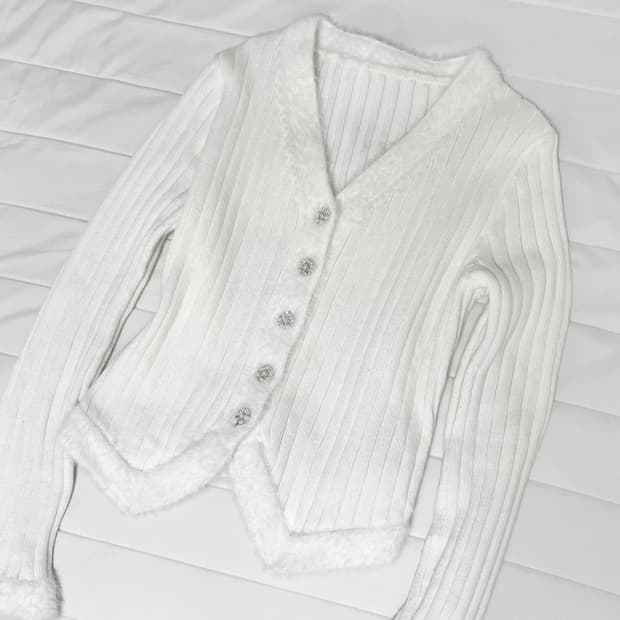 Stc 엣팃시 가디건 빈티지 진리 핀터깔 갸루