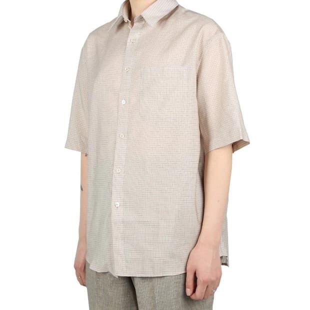 [XL] 르메르 22SS 남성 레귤러 카라 반팔 셔츠 누드
