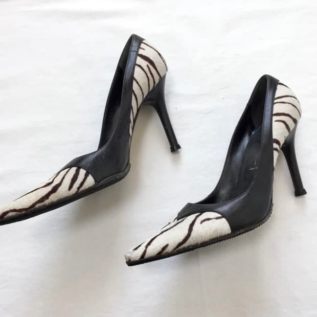Italy Casadei Ponyhair Heels 송치힐