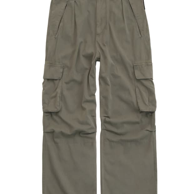 3) 폴리테루 벨티드 카고 팬츠 딥 베이지