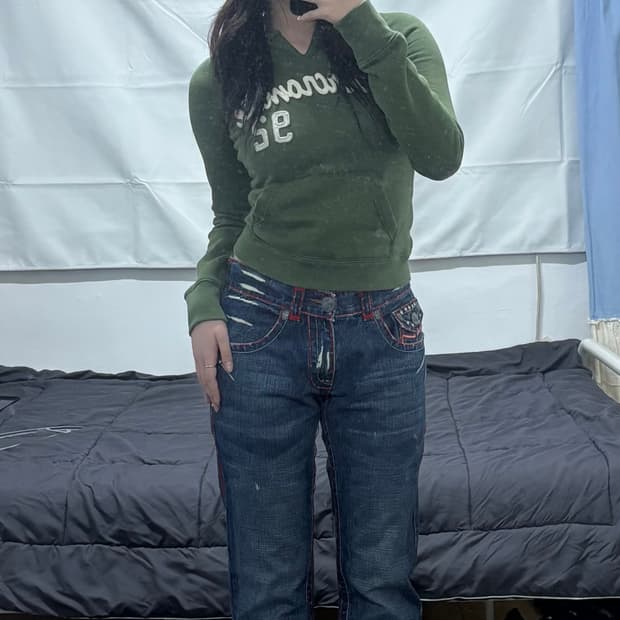 아베크롬비 와플후드 후드티