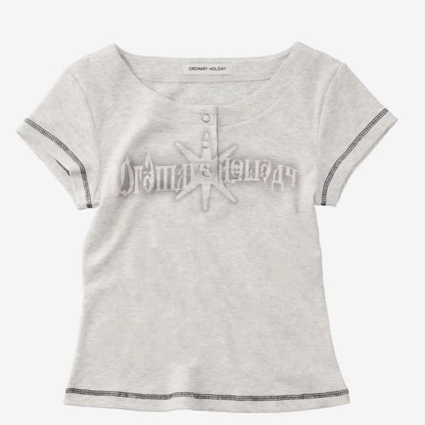 오디너리홀리데이 와플 티셔츠 반팔